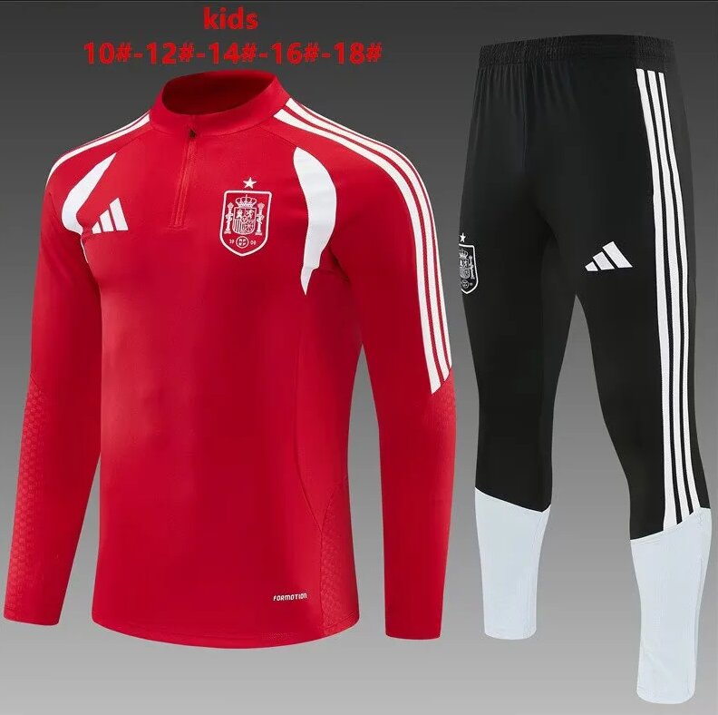 Kids Spain 26/27 Tracksuit - Red/White